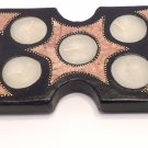 TERRACOTTA CANDLE RECTANGULAR CURVED BLACK