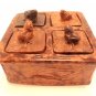 TERRACOTTA CANDLE QUAD BROWN