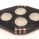 TERRACOTTA CANDLE OCTAGON BLACK