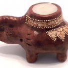 TERRACOTTA CANDLE ELEPHANT