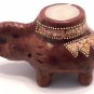TERRACOTTA CANDLE ELEPHANT