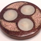 TERRACOTTA CANDLE ROUND SHAPE BROWN