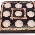TERRACOTA CANDLE SQUARE BLACK