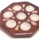 TERRACOTA CANDLE SEVEN HOLES BROWN