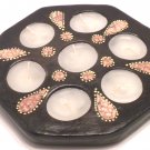 TERRACOTA CANDLE SEVEN HOLES BLACK