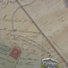 Hanging On: Silver Hanger Necklace in Sunburst Yellow