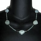 Sea Green Quartz Necklace Earrings Set