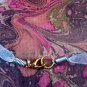 On Key: Vintage-inspired Silver and Gold Filigree Medallion White Ribbon Necklace