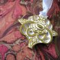 On Key: Vintage-inspired Gold Filigree Medallion White Ribbon Necklace