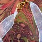 On Key: Vintage-inspired Gold Filigree Medallion White Ribbon Necklace
