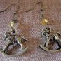 Iridescent Champagne Vintage-inspired Rocking Horse Swarovski Crystal Earrings