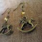 Iridescent Champagne Vintage-inspired Rocking Horse Swarovski Crystal Earrings