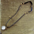 Alice in Wonderland: Luxe Charm Necklace in Cheshire Black