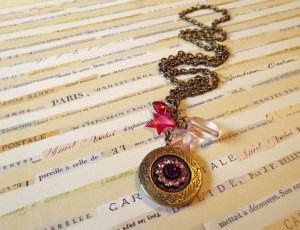 Victorian-inspired Locket Charm Necklace