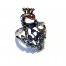 Peacock Rhinestone Fashion Ring Size 7