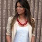 Seeing Red: Coral Onyx Necklace and Earrings Set