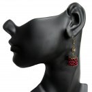 Love at First Sight: Vintage-inspired Deep Red Rhinestone Earrings