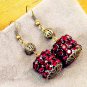 Love at First Sight: Vintage-inspired Deep Red Rhinestone Earrings