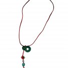 Chinese Good Luck Pendant in Green Tea Jade