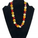 Faux Amber Pebble Necklace