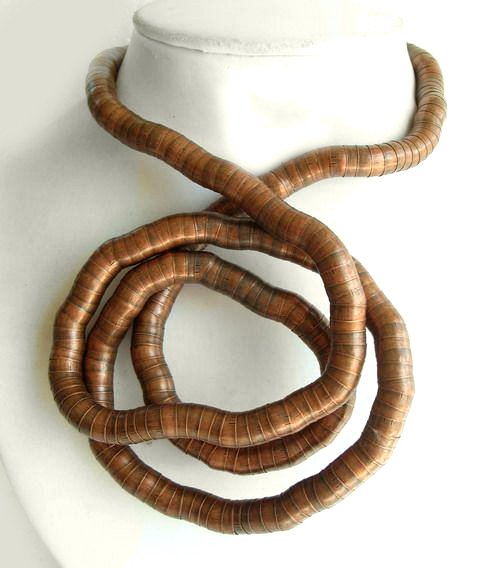 Bendable Bronze Snake Necklace Bracelet