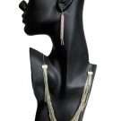 Silver Lining: Seamless Multi-chain Vintage-inspired Necklace Earrings Set