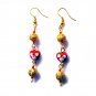Cloisonn&Atilde;&copy; Heart Drop Earrings