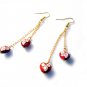 Cloisonné Double Heart Earrings