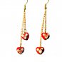 Cloisonné Double Heart Earrings