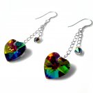 Sterling Silver Crystal Heart Earrings