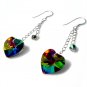 Sterling Silver Crystal Heart Earrings