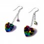 Sterling Silver Crystal Heart Earrings