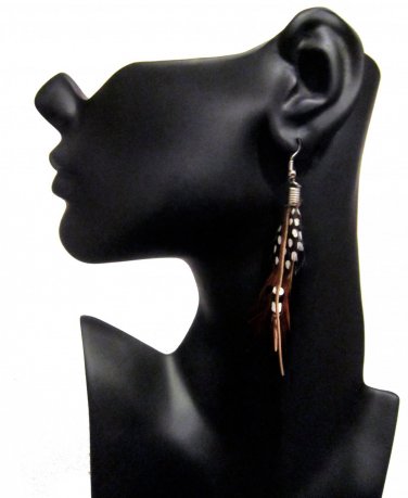 Spotted Feather Earrings &acirc;��CLEARANCE&acirc;��