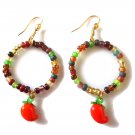 Glass Harvest Earrings - Carrot