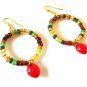 Glass Harvest Earrings - Strawberry
