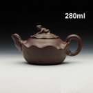 Handmade 280ml Yixing Zisha Unglazed Clay Teapot China Pottery Tea Pot ,  free shipping