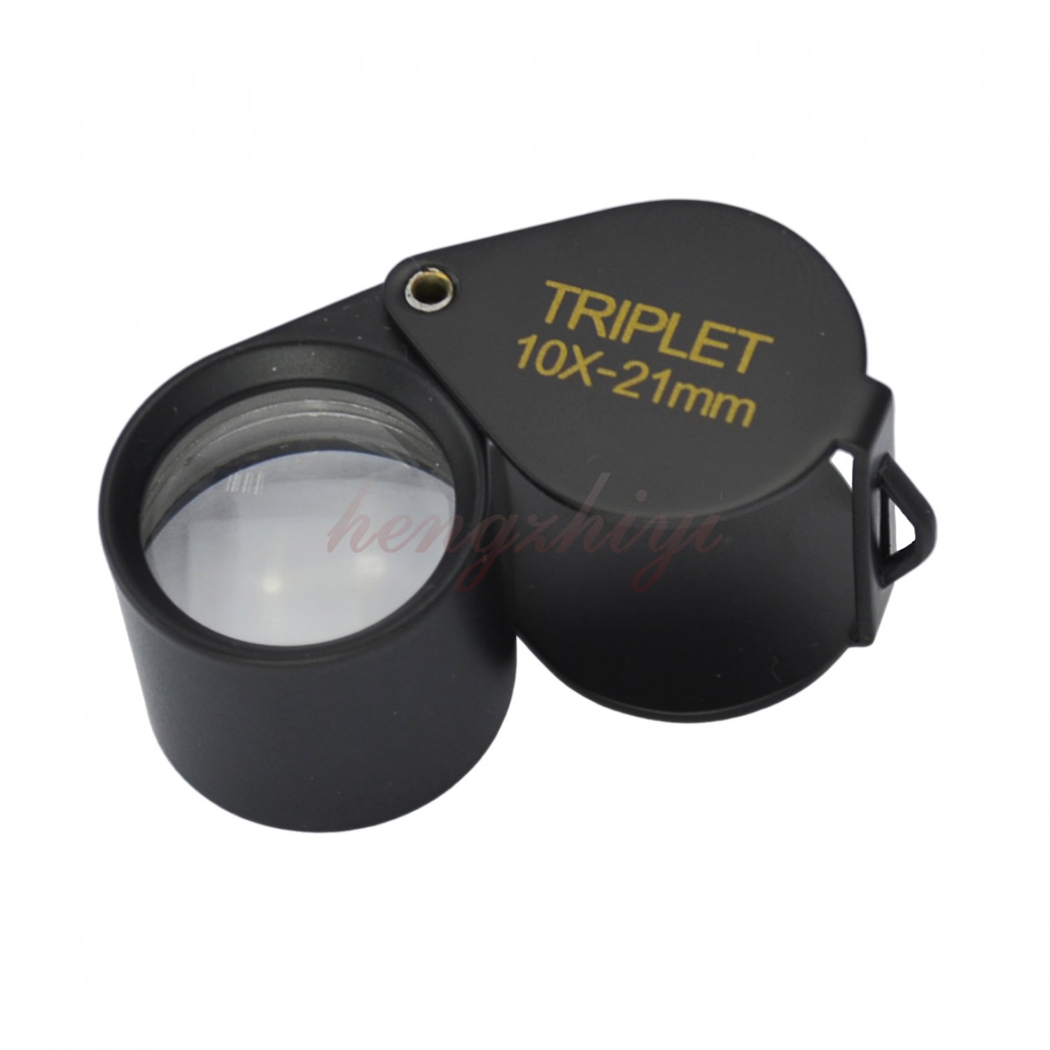 10X Jeweler Diamond Gem Triplet Loupe w 21MM Achromatic Aplanatic Lens + Leather Case, Free Shipping