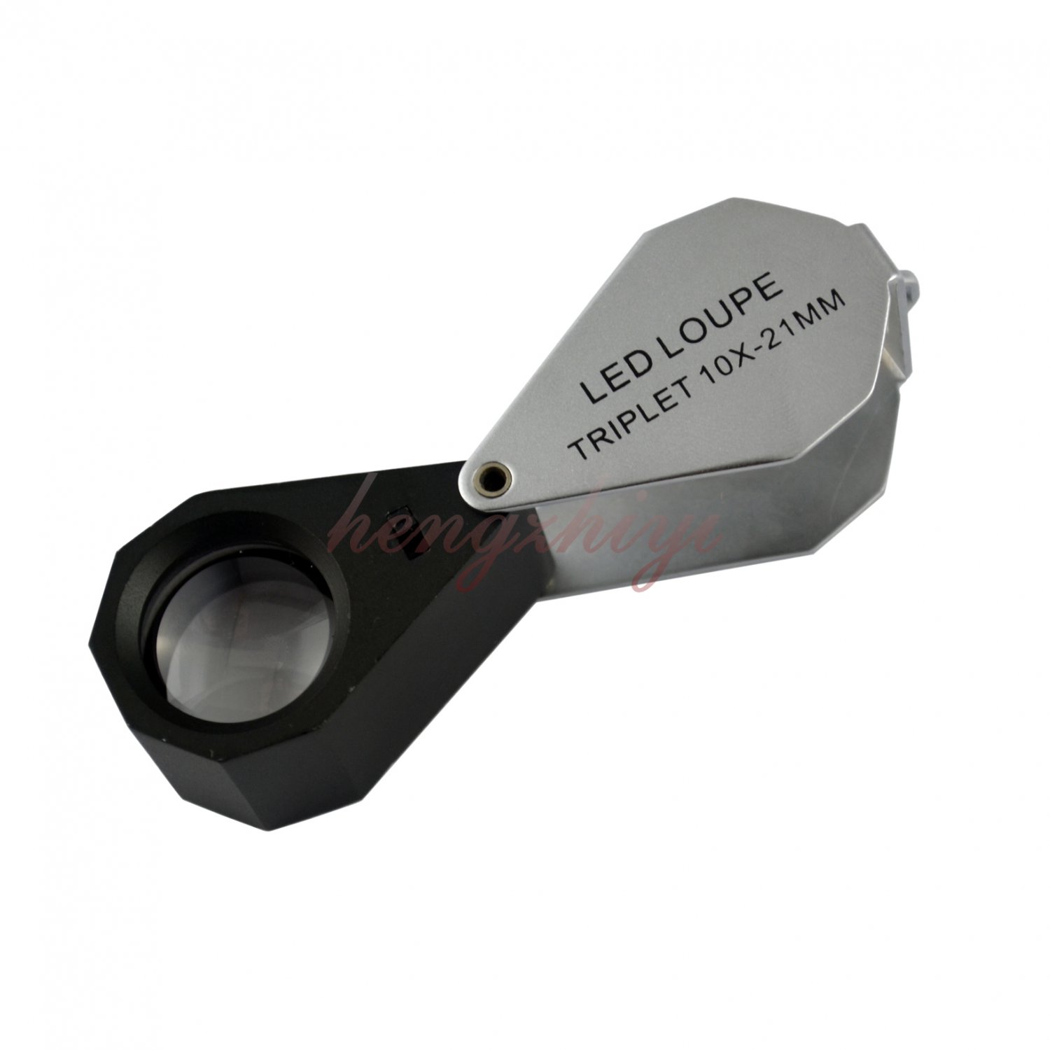 10X Diamond Gem Loupe w Six LED Light + 21mm Achromatic Aplanatic Len + Leather Case, Free Shipping