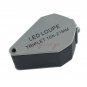 10X Diamond Gem Loupe w Six LED Light + 21mm Achromatic Aplanatic Len + Leather Case, Free Shipping