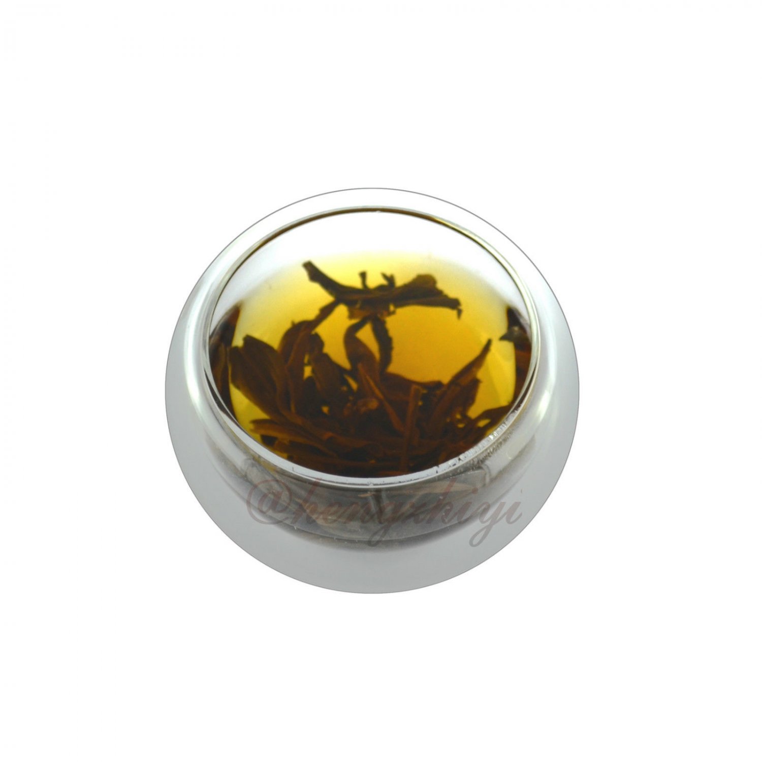 Handmade 50ml Double Layer Glass Tea Cup, Heat Insulation, Vacuum Cup