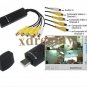 New 4 CHANNEL USB DVR CCTV Video Audio Capture Recorder Adapter DVR-001