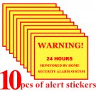 Alert Stickers 10 pcs Wireless Home Security Alarm System House Alarm Security Signs Decals 10 pcs