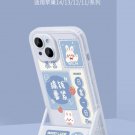 Apple iphone back TPU protective cover Invisible bracket Transparent Dirt-resist