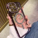 Magnetic wireless charging Apple mobile phone case new female anti-fall diamond