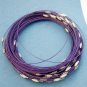 Dark Purple Cable Choker With Screw Head Barrel Clasp 18"