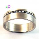 Popular Men's Single Bead Stainless Steel Ring Sz 9