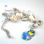 Fashion White Lampwork Glass Link Bracelet Bangle