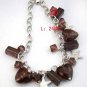 Murano Glass Crystal Charm Heart Bracelet Hot