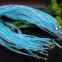 Aqua Organza Ribbon Lobster Clasp 18-20 Inch Cord Necklace Fashion