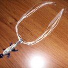 Blue Geiko Handcrafted Murano Lampwork Glass  Pendant Necklace